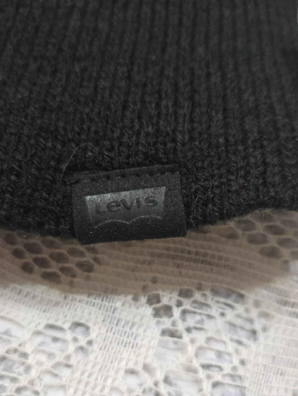 Levi's Charcoal and Black Knit Scarf